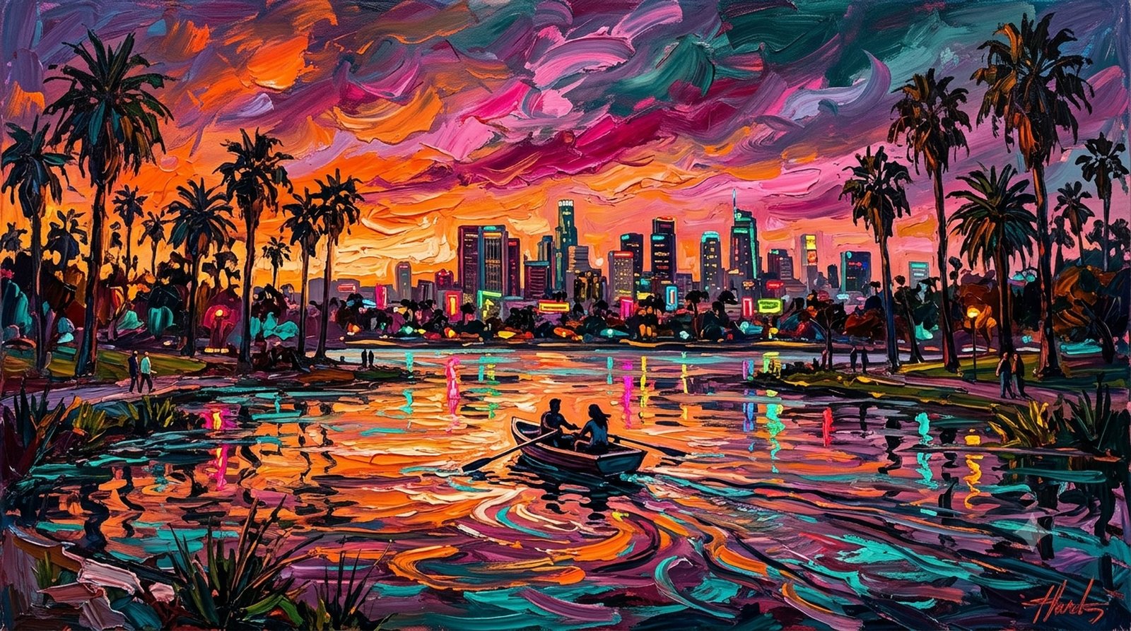 Echo Park dreamscape — interpretive
